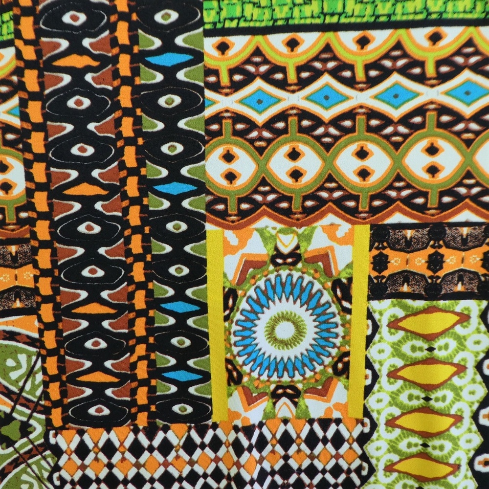 Calvin Klein Wrap Dress Mod Retro Psychedelic Knit Spandex 8 - Picture 6 of 8
